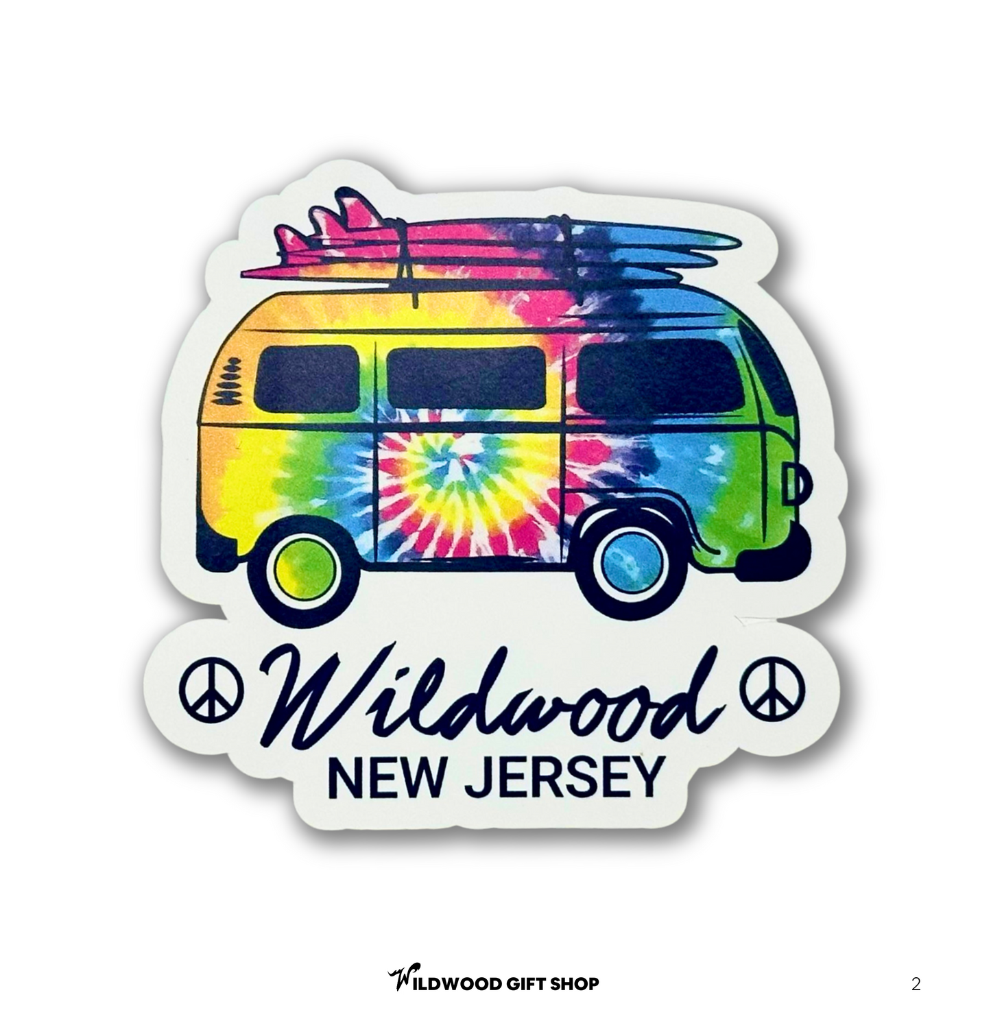 Tie Dye Wildwood Stickers