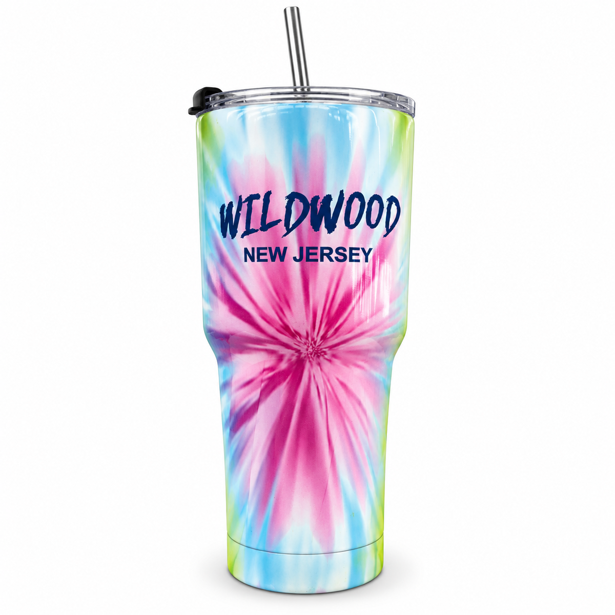 Pink Blossom Tie-Dye Tumbler