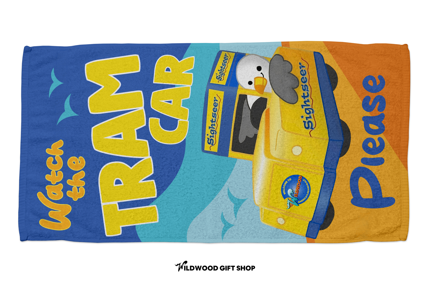 Tramcar with Seagull Towel