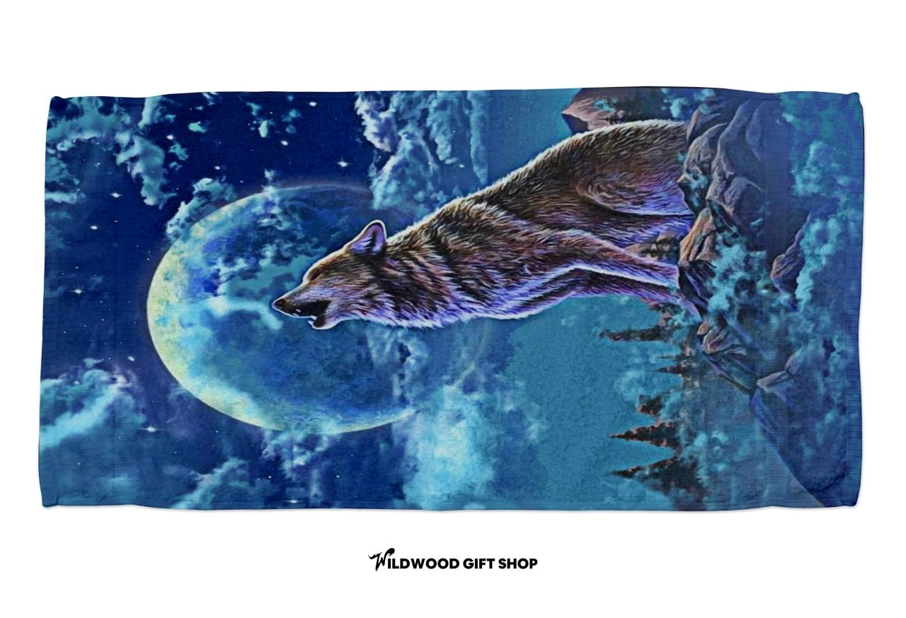 Night Wolves Beach Towel