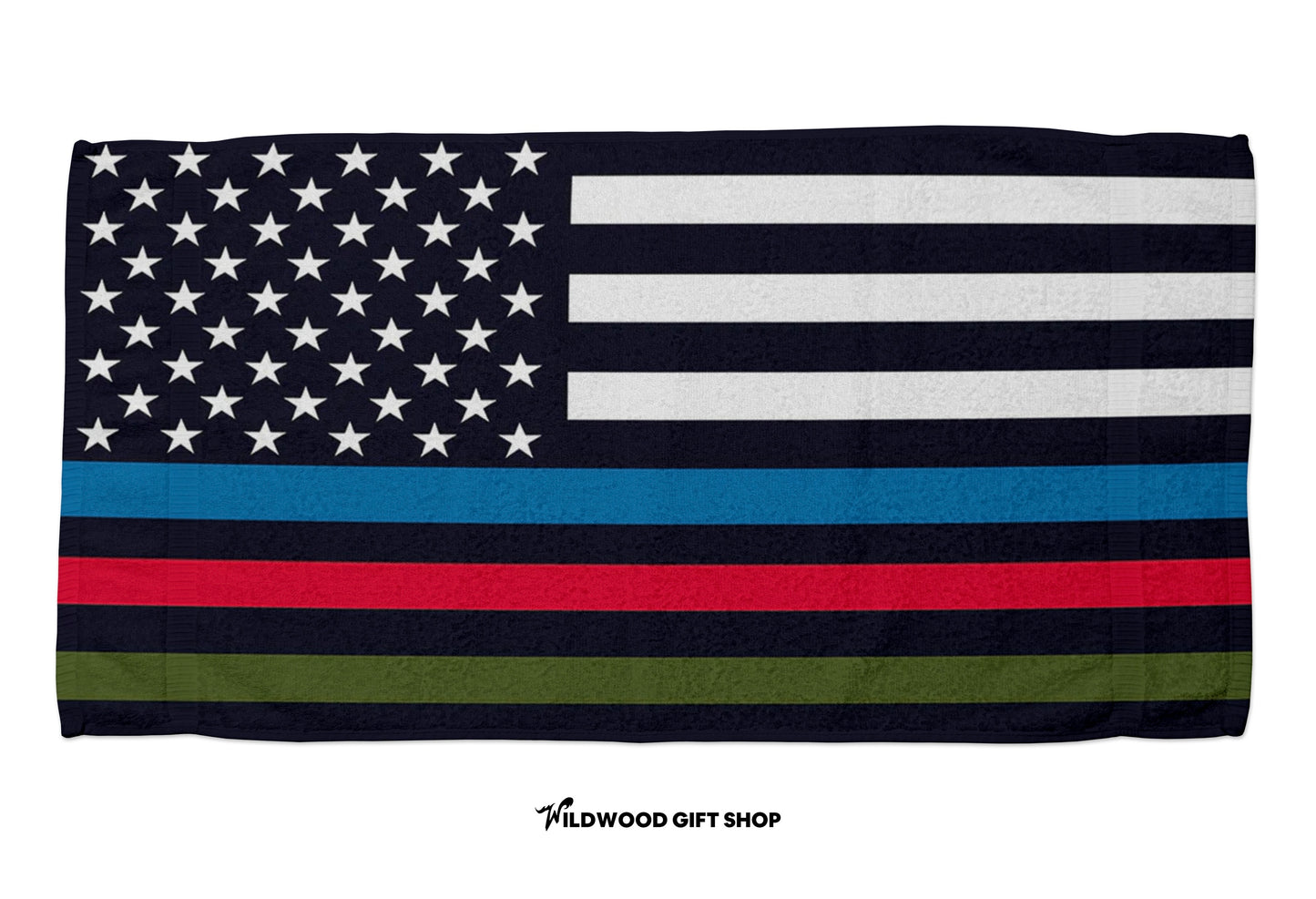 Police Fire Military Beach Towel (30x60)