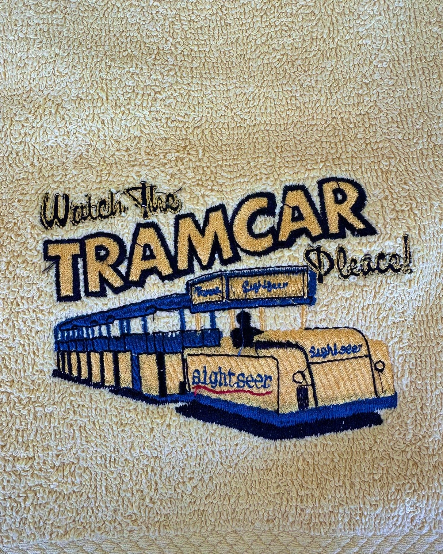 Embroidery Tramcar towel (34x64)