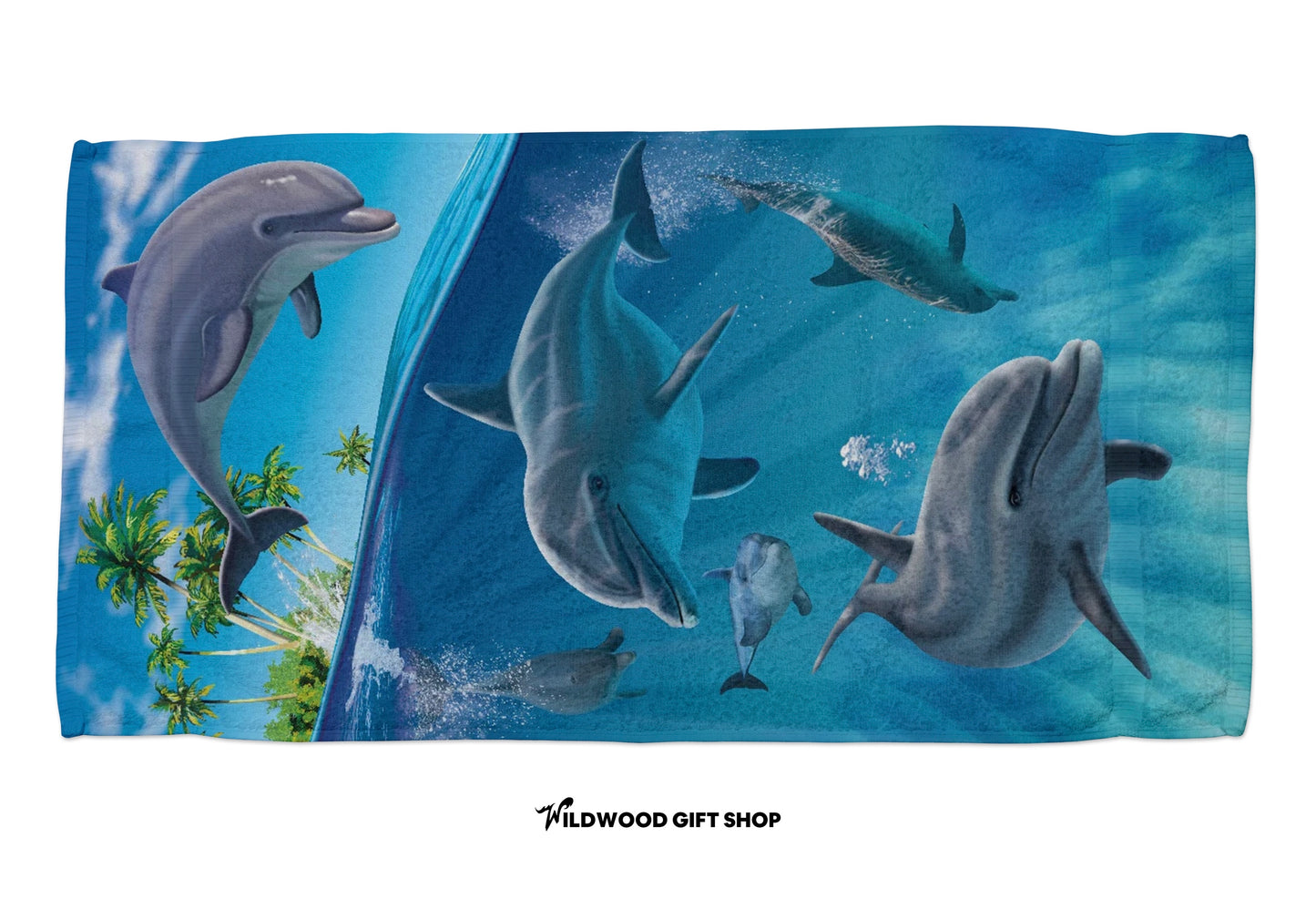 Dolphins Beach Towel (30x60) - Wildwood Gift Shop