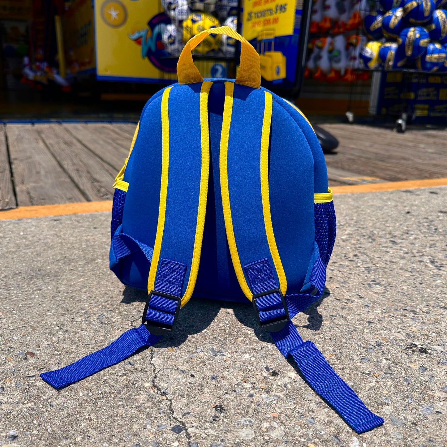 Backpack with detachable safety straps