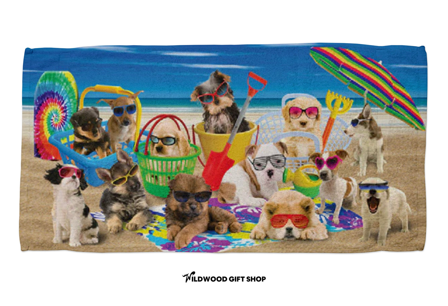 Funny Dogs Beach Towel (30x60) - Wildwood Gift Shop