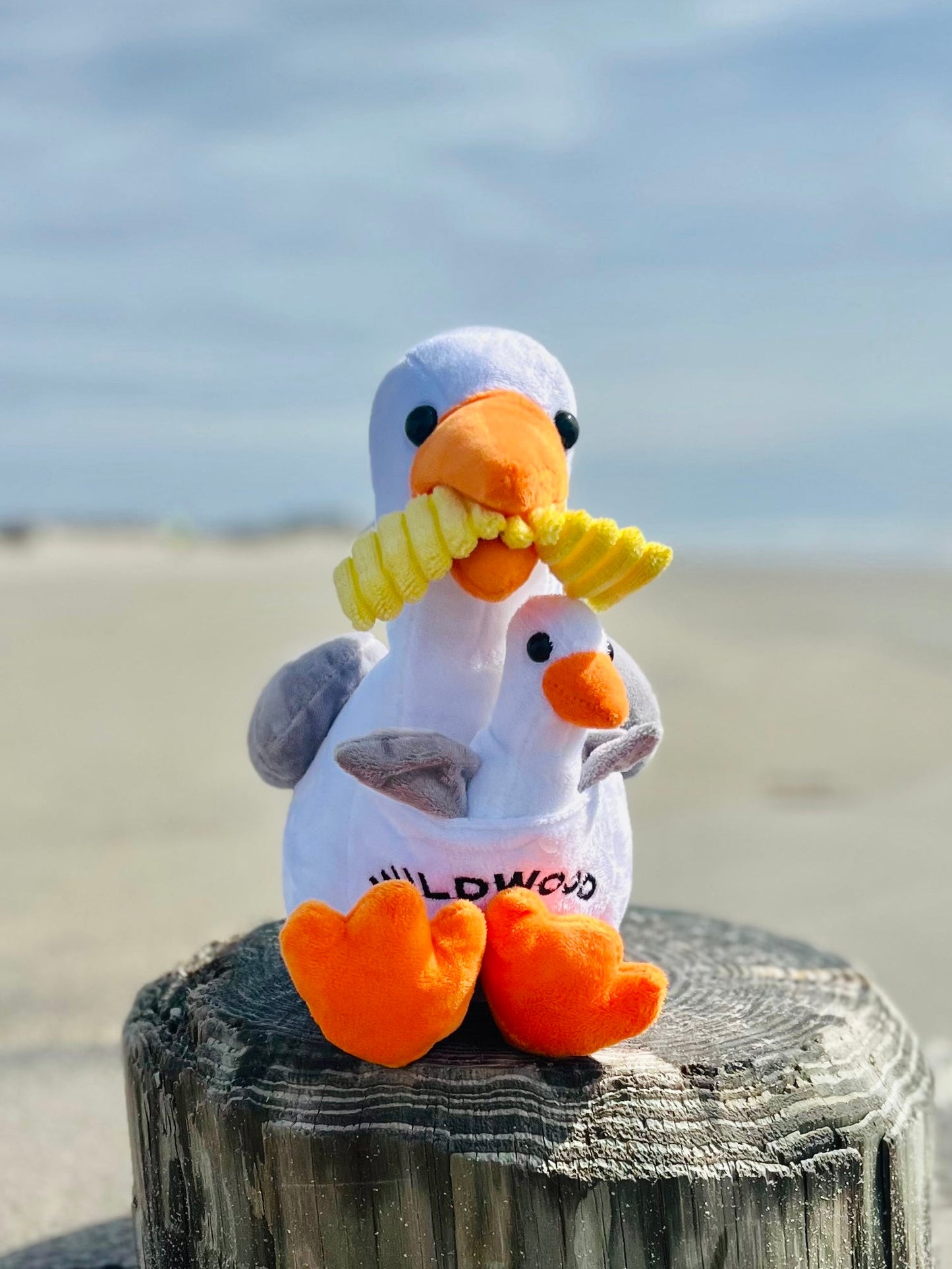 The Seagull Plush Toy with Baby - Wildwood Gift Shop