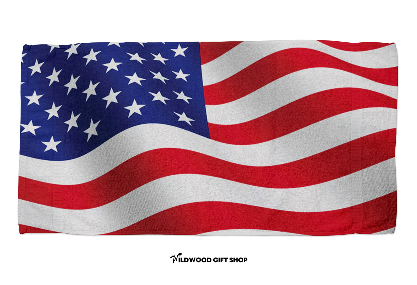 Flying American Flag Beach Towel (30x60)