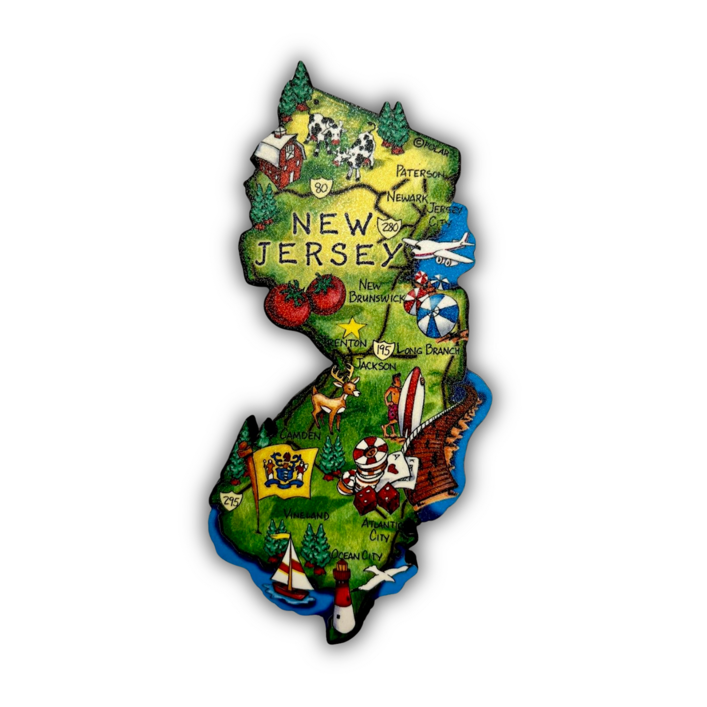 New Jersey map magnet