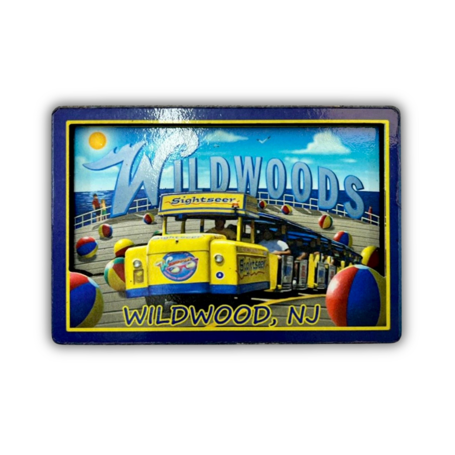 Wooden Tramcar magnet