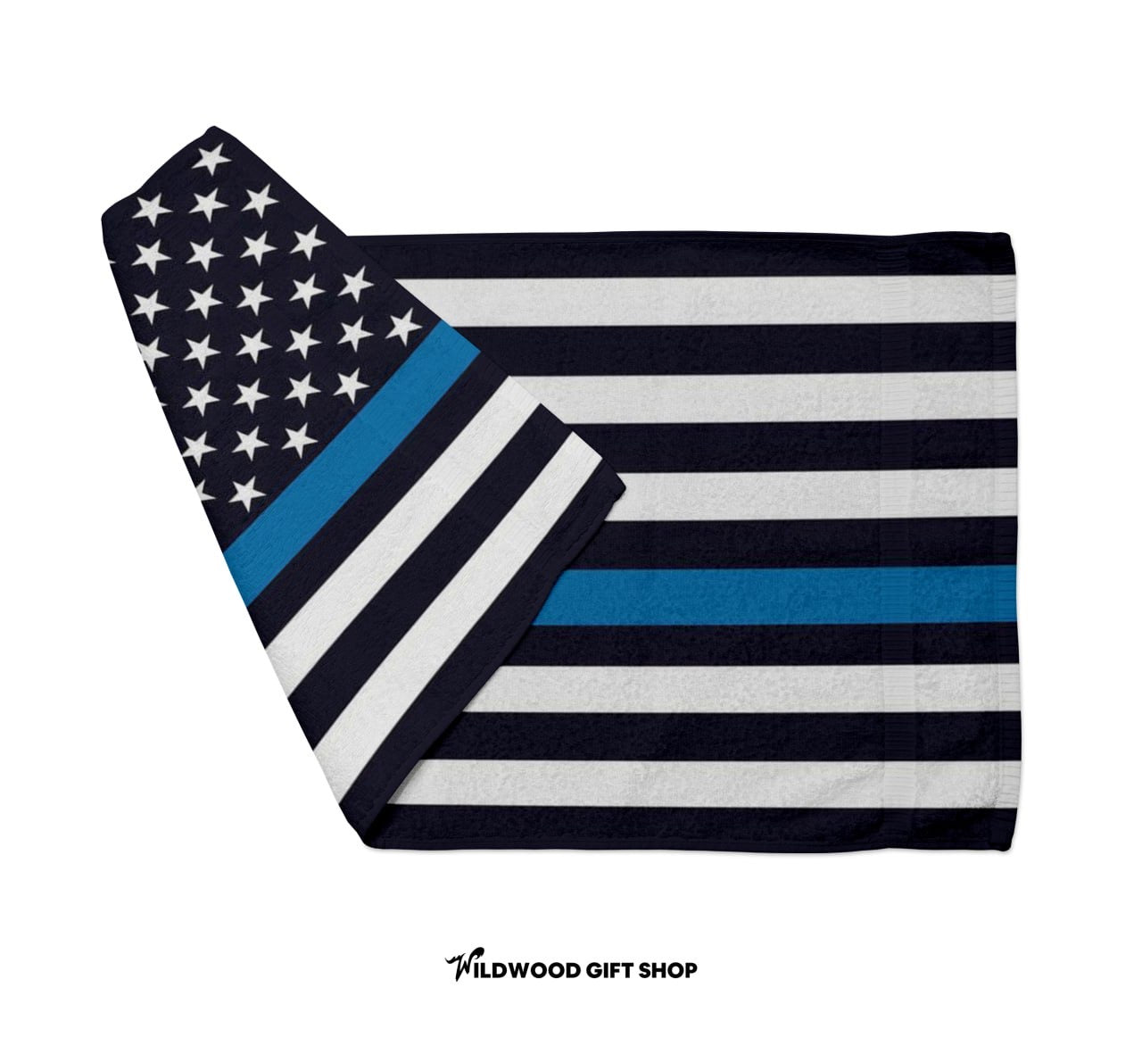 USA Flag - Fallen Officer Beach Towel (30"x60") - Wildwood Gift Shop