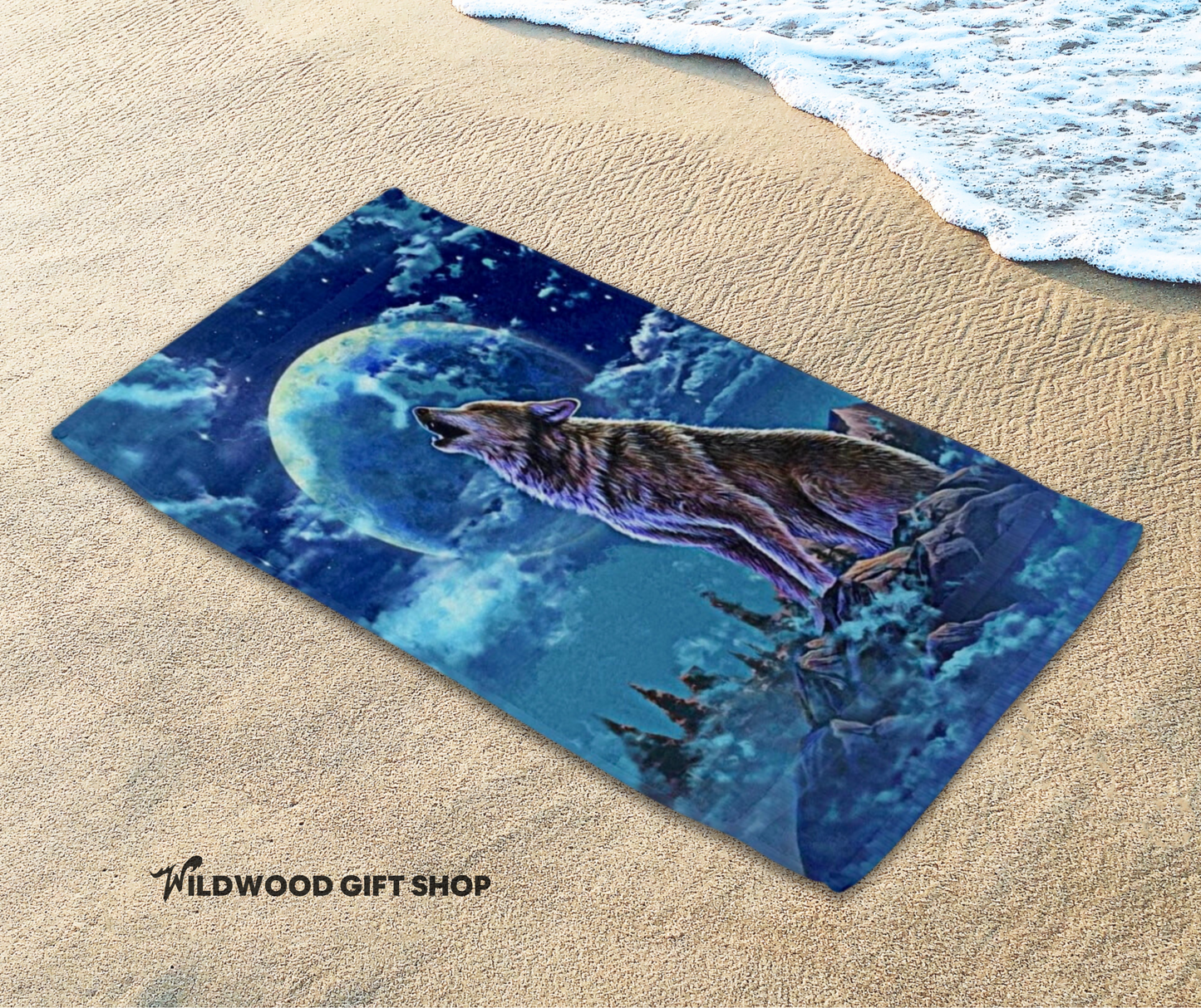 Night Wolves Beach Towel