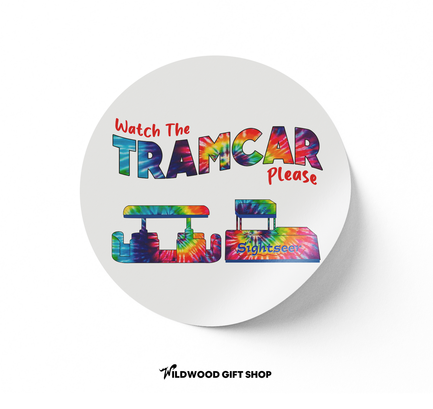 Tramcar Tie-Dye Sticker