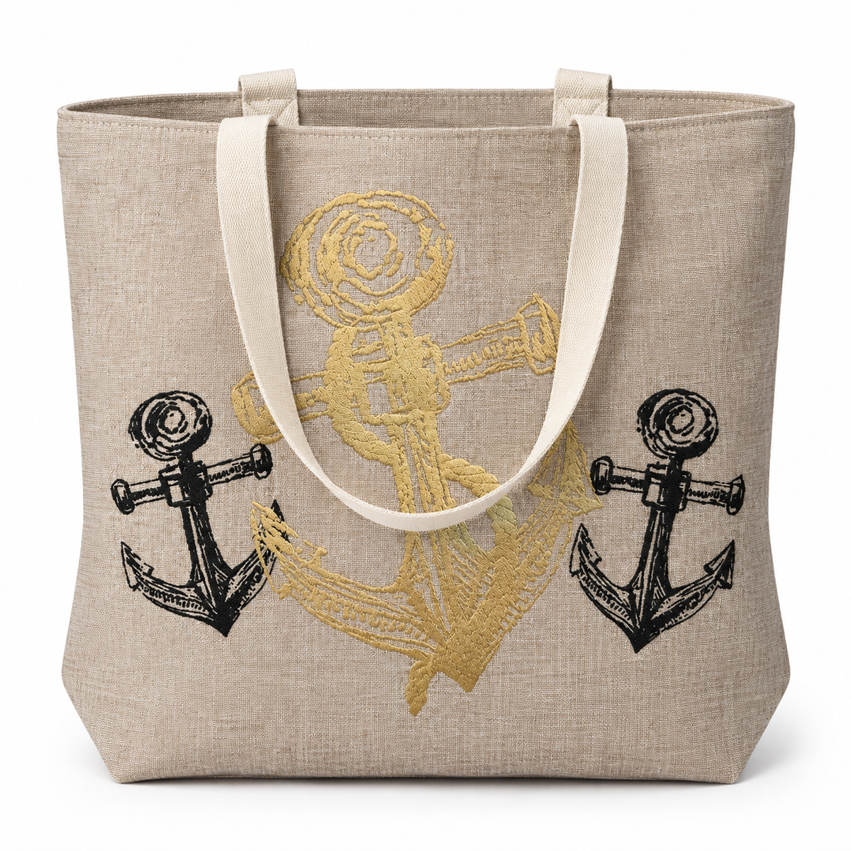 Golden Anchor & Classic Black Tote