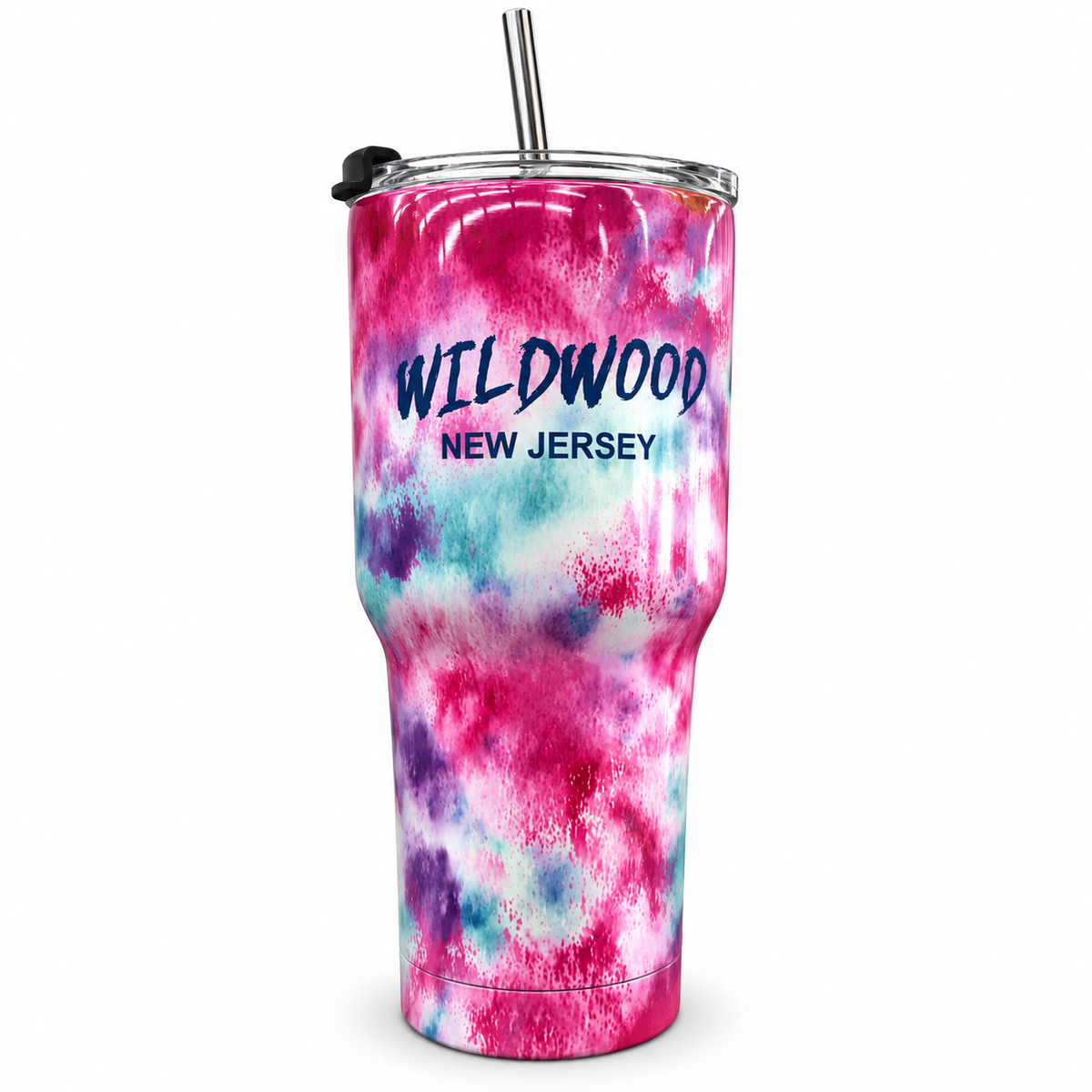 Pink Splash Tie-Dye Tumbler