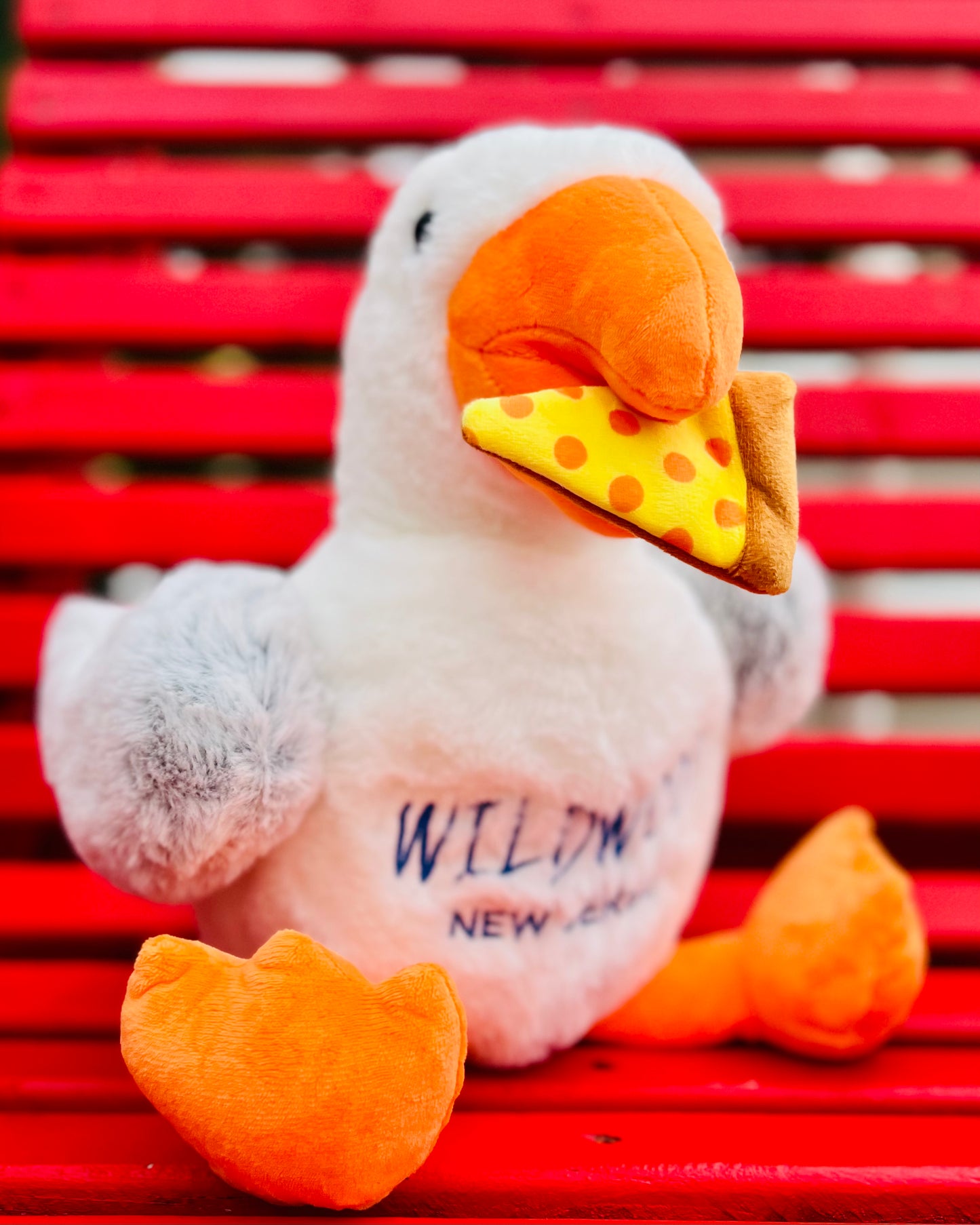 Large Seagull with Pizza - Wildwood Gift Shop