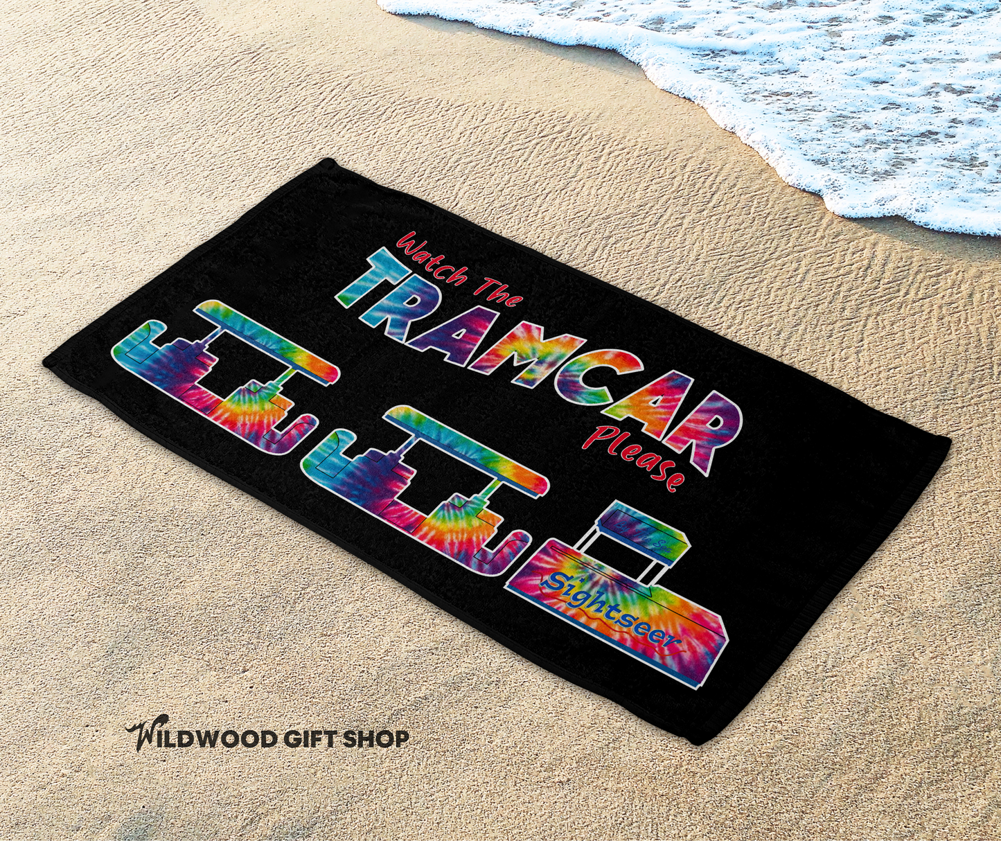 Tramcar Tie-Dye Towel