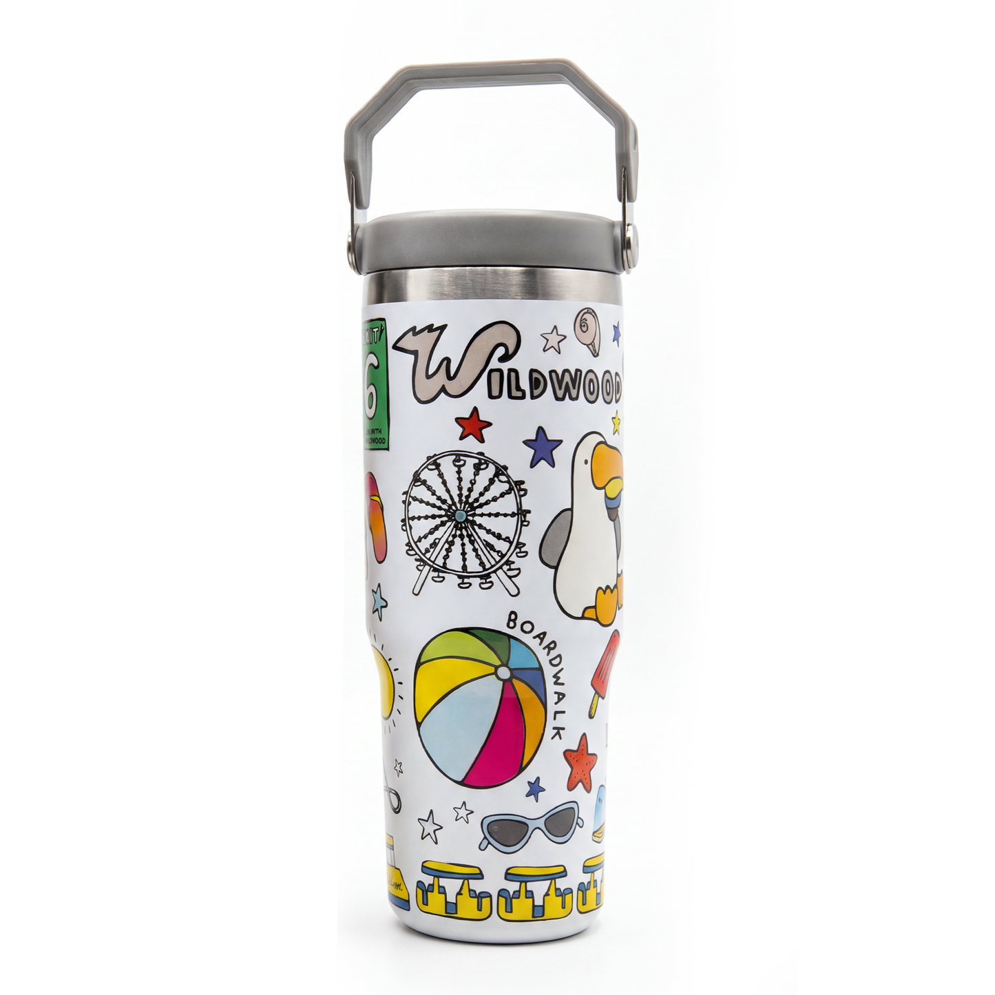 Wildwood Tramcar Collage Tumbler