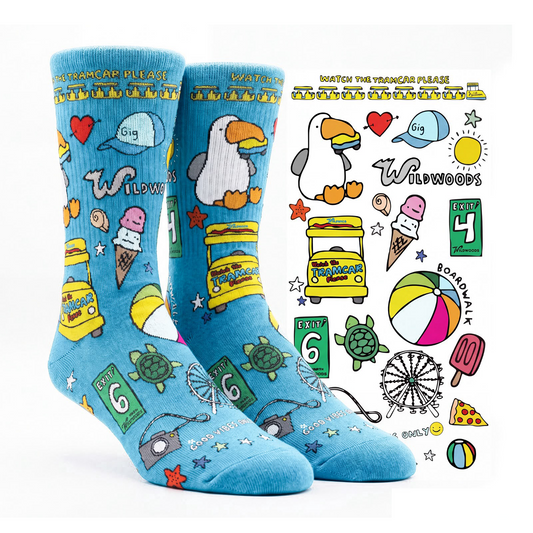 Wildwood Collage Socks