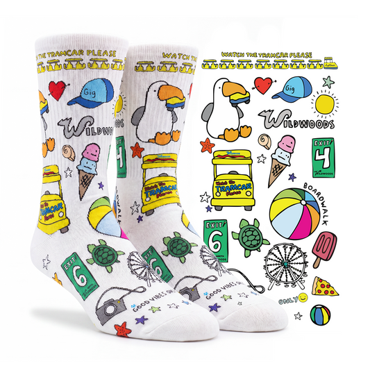 Wildwood Collage Socks