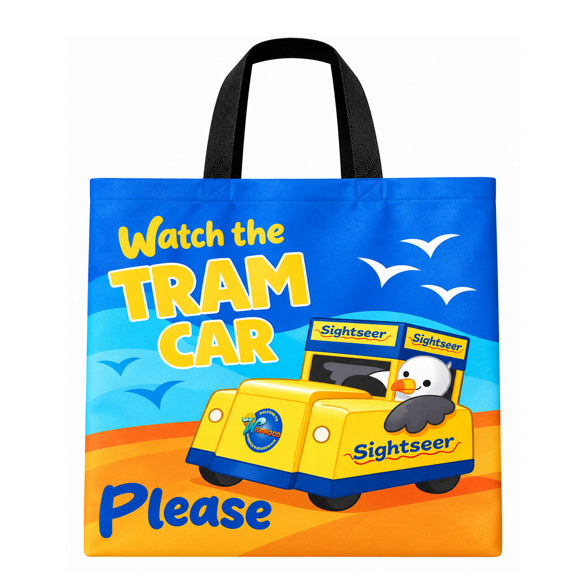 Tramcar with Seagull Reusable Bag