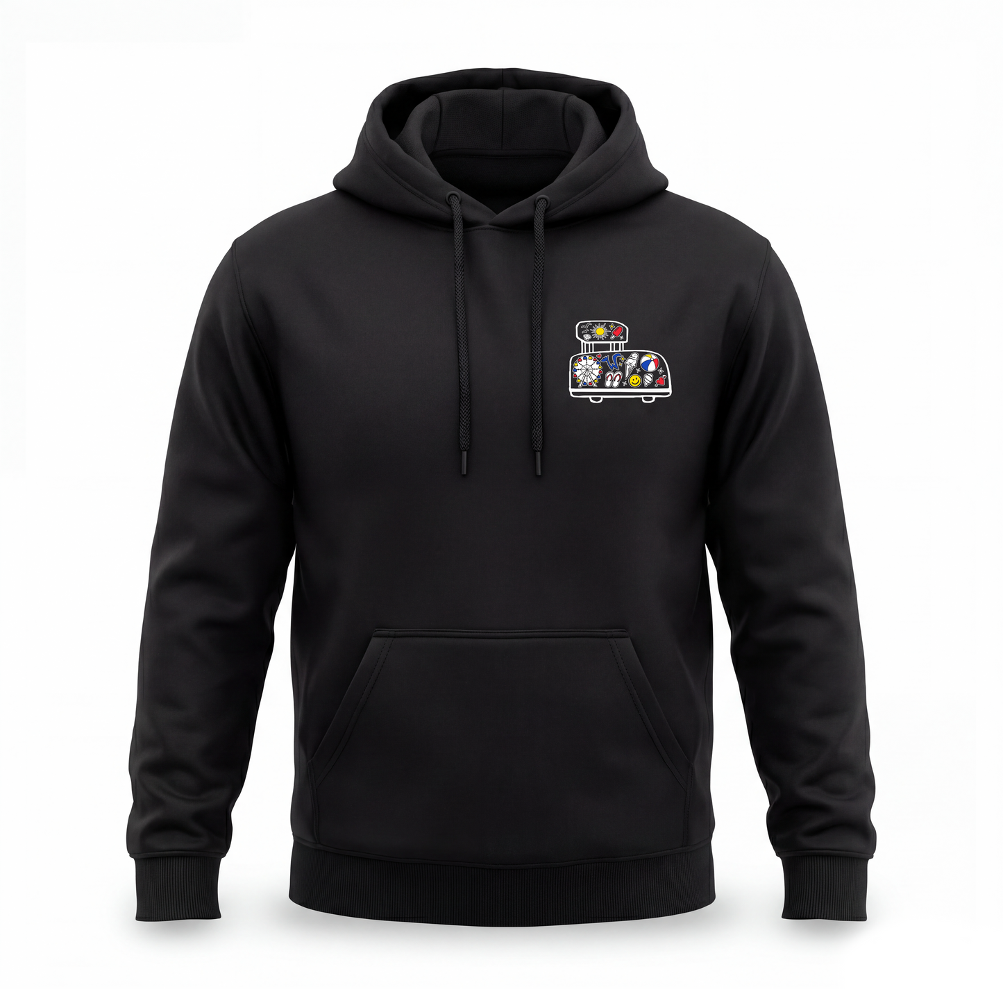 Wildwood Tramcar Collage Screen Printed Hoodie