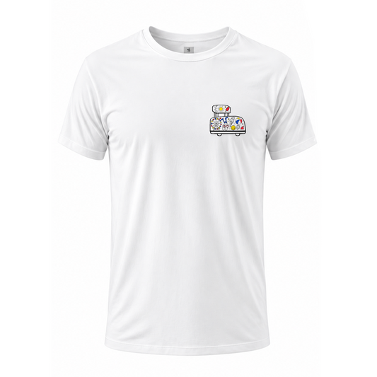Wildwood Tramcar Collage Screen Printed T-Shirt