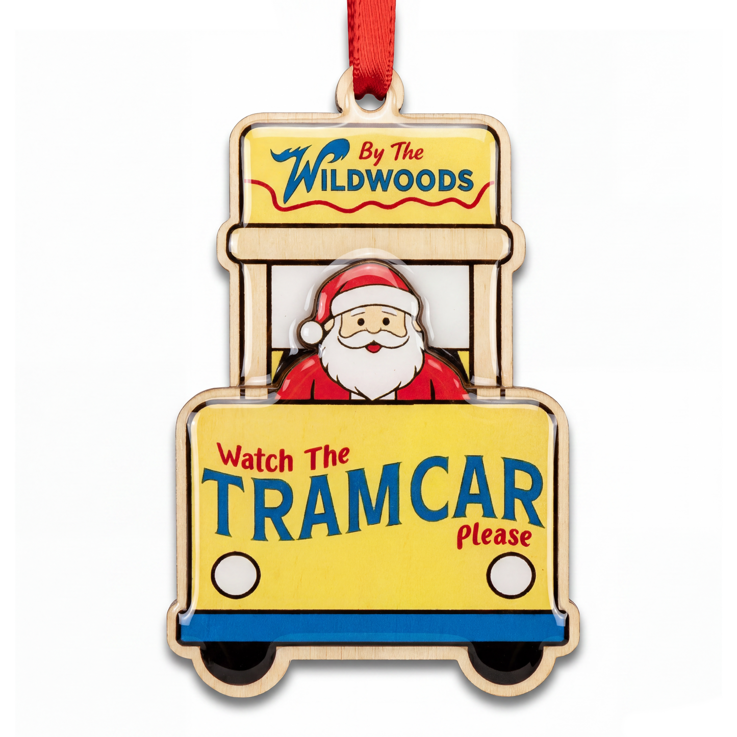 Classic Wooden Tramcar Ornament