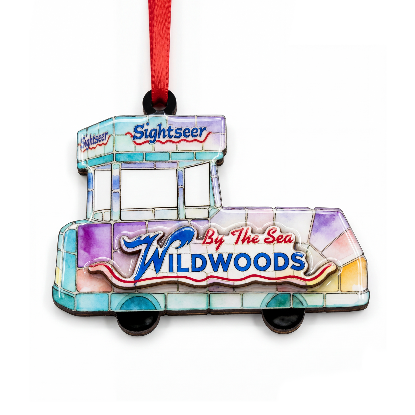 SeaGlass Wildwoods Tramcar Ornament