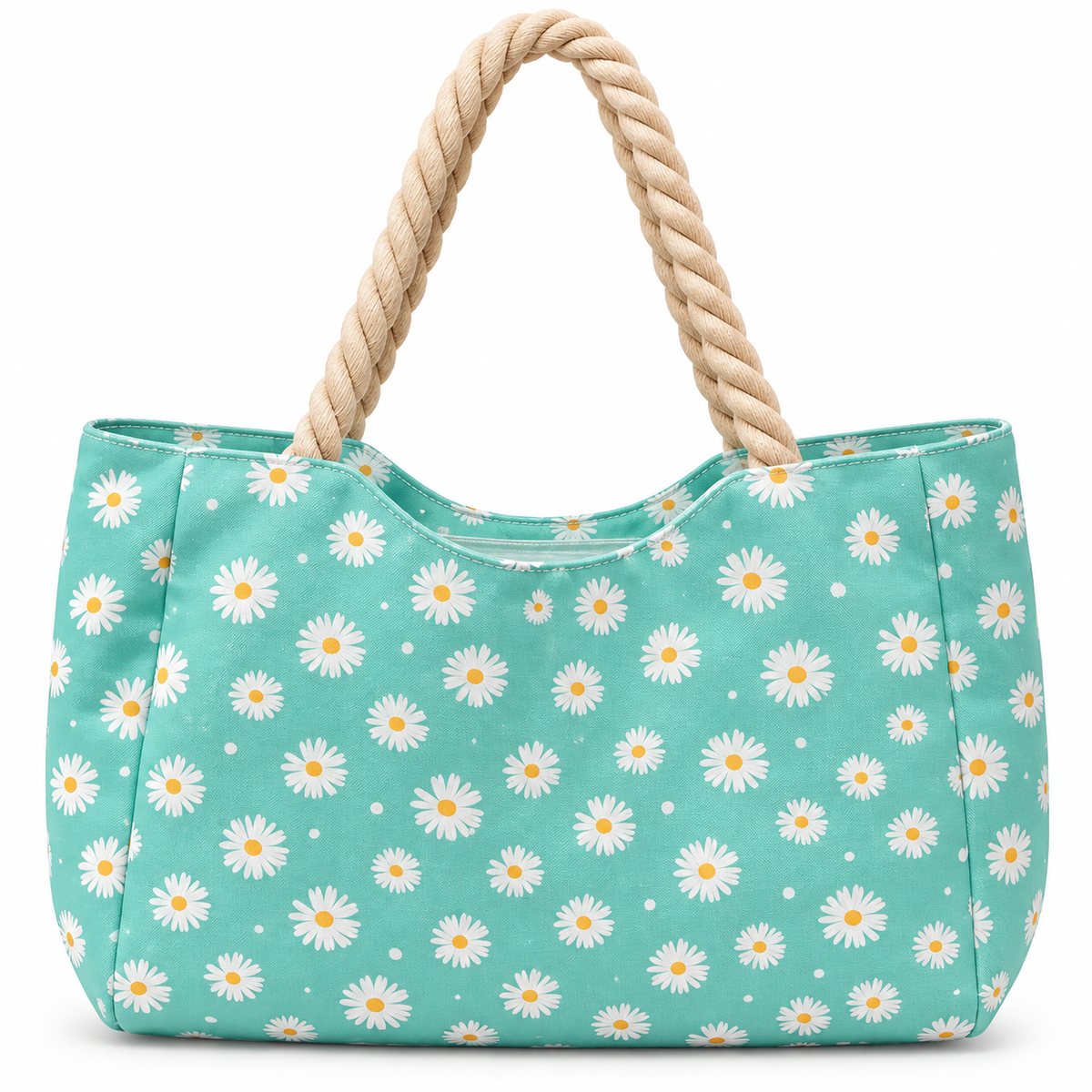 Daisy Pattern Rope Tote