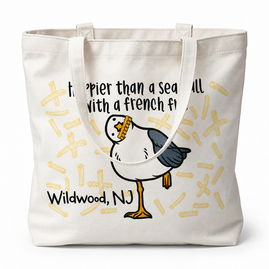 Seagull with Fries Tote Bag