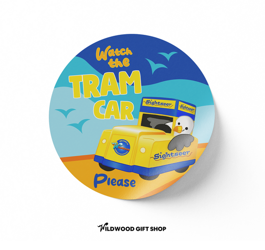 Tramcar with Seagull Sticker