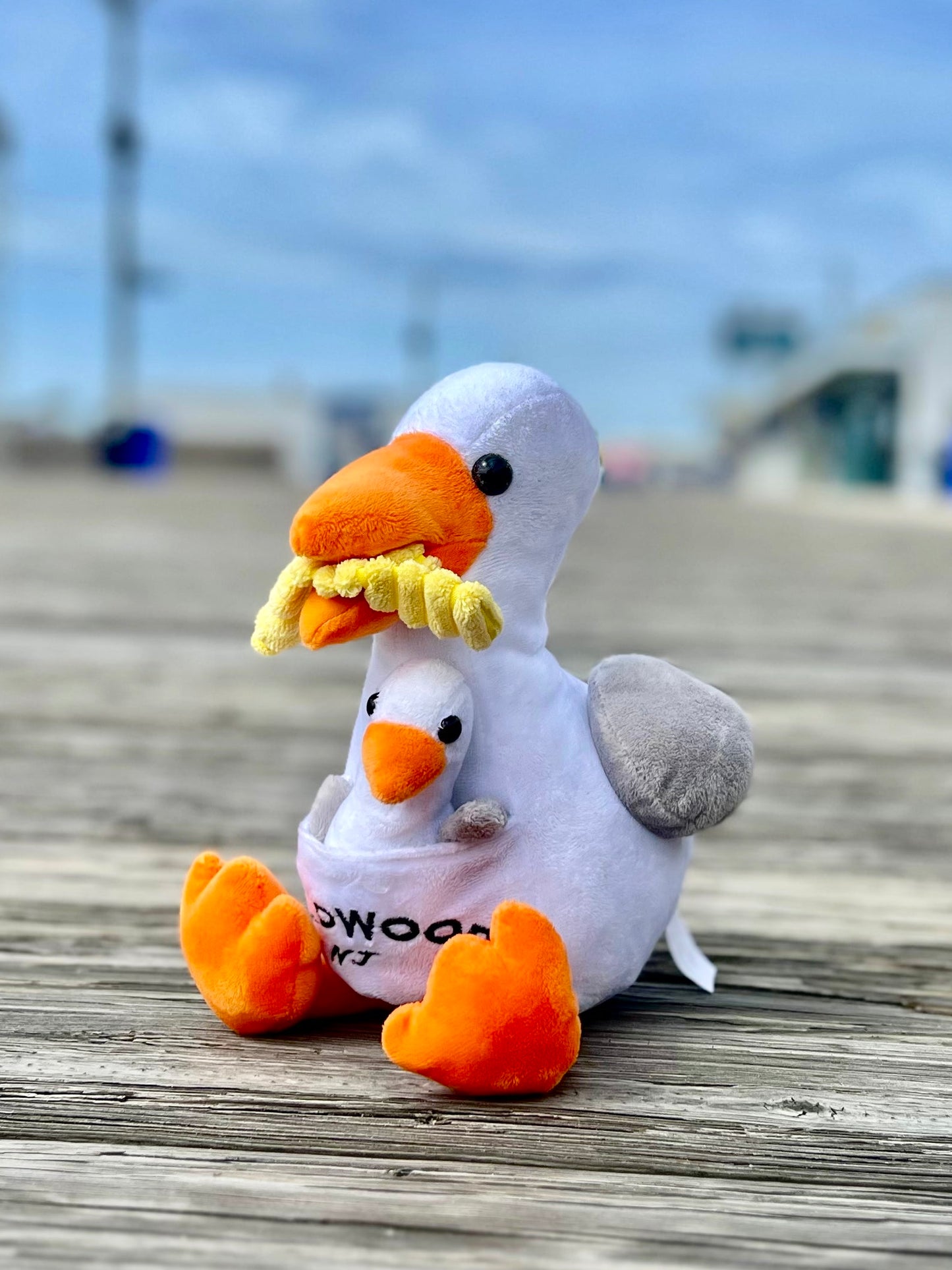 The Seagull Plush Toy with Baby