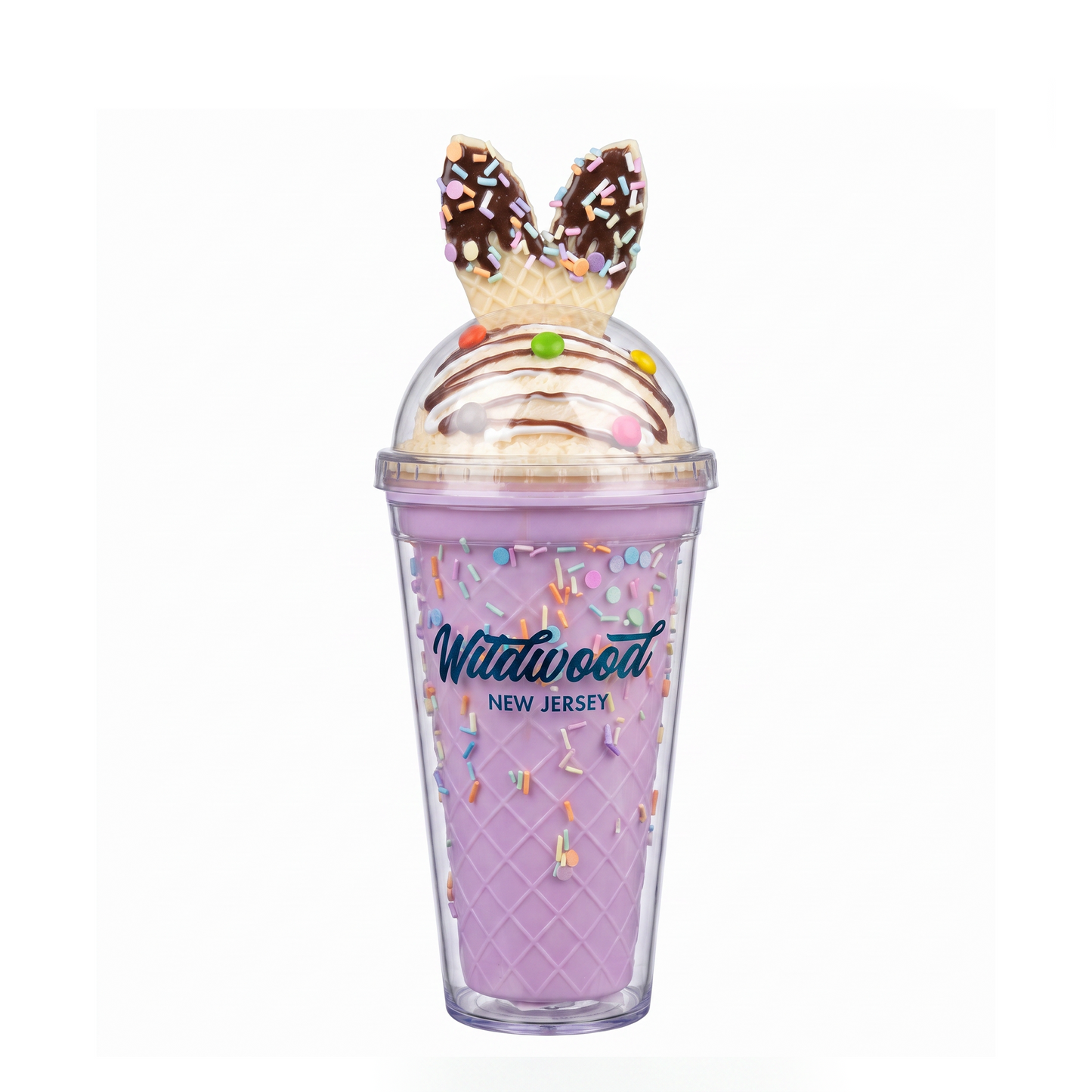 Lavender Bunny Cone Tumbler