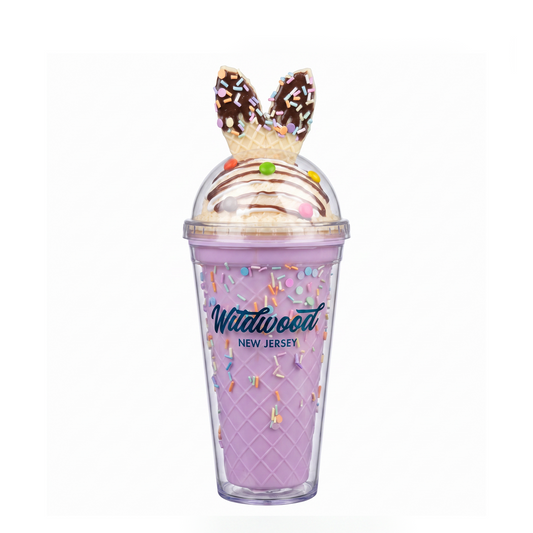 Lavender Bunny Cone Tumbler