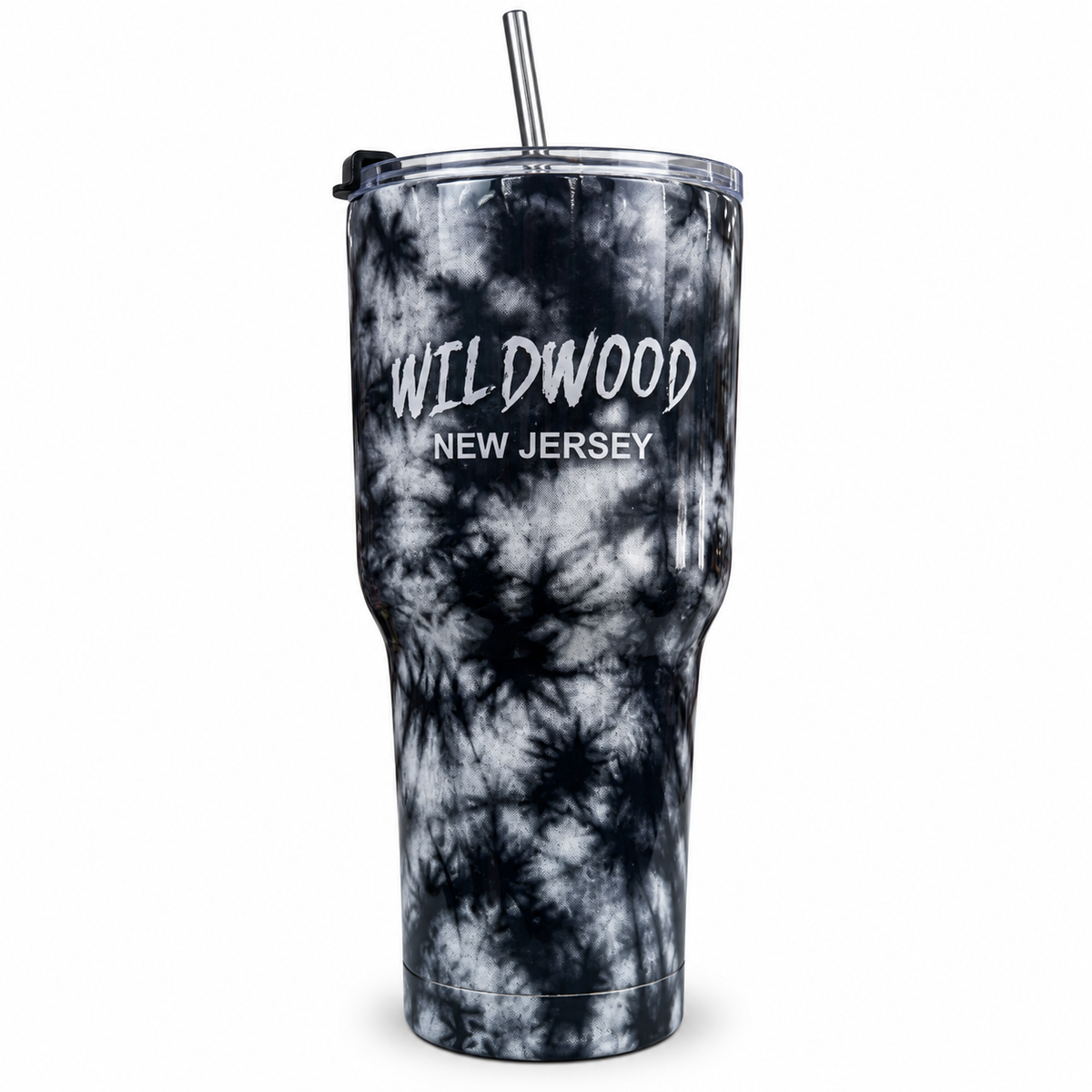 Black & Grey Tie-Dye Tumbler