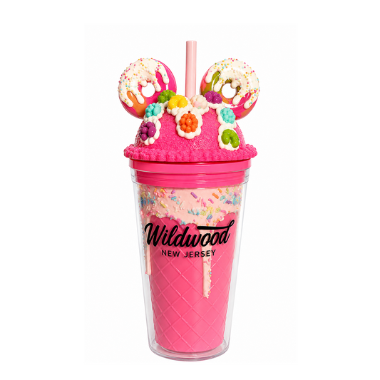 Pink Floral Donut Tumbler