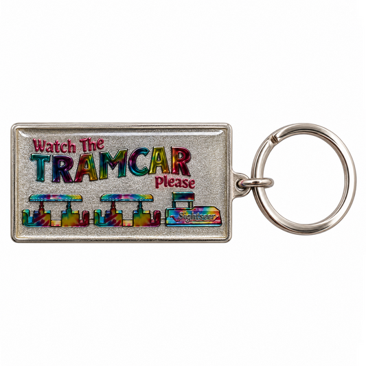 Tramcar Tie-Dye Keychain