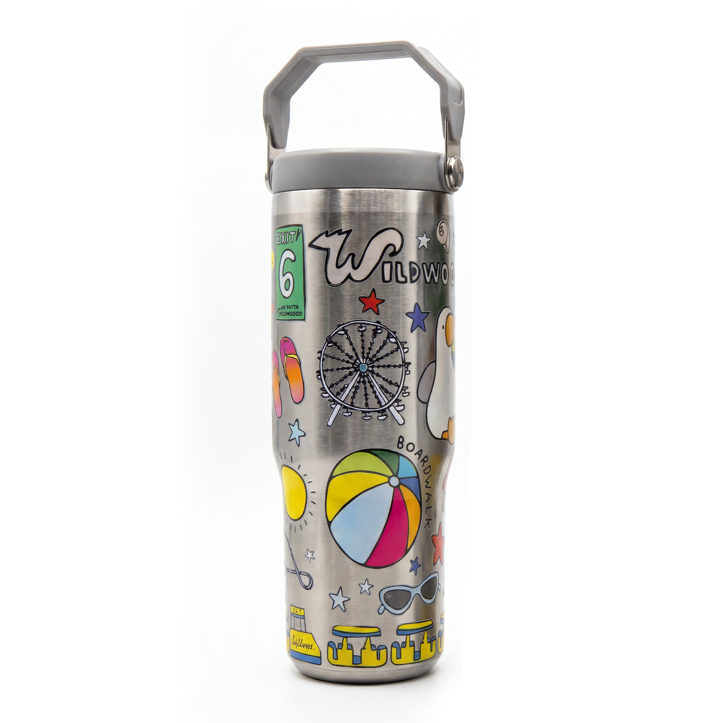 Wildwood Tramcar Collage Tumbler