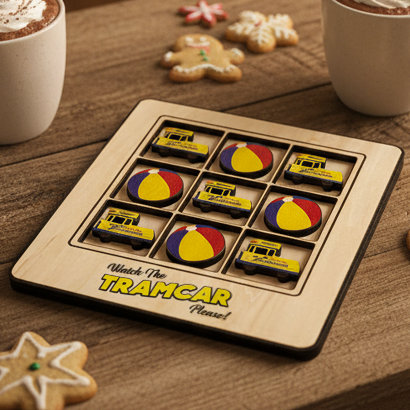 Wooden Tic-Tac-Toe Game